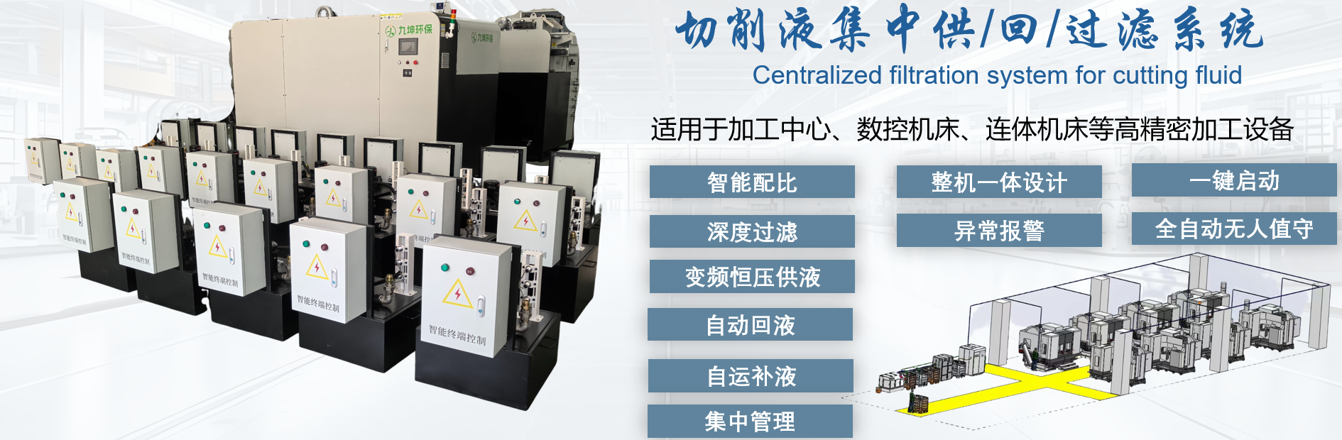 切削液集中供回过滤系统